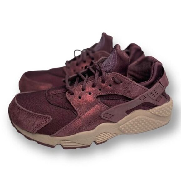 Nike Air Huarache Run Burgundy Crush Suede Sneakers BV1170-600 Women’s Size 11 - Picture 10 of 10